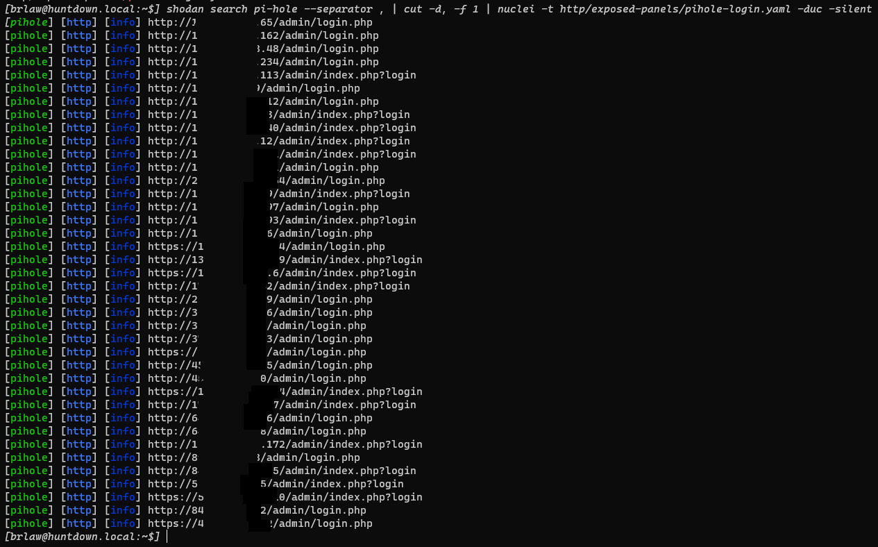 Shodan Search Pi-hole